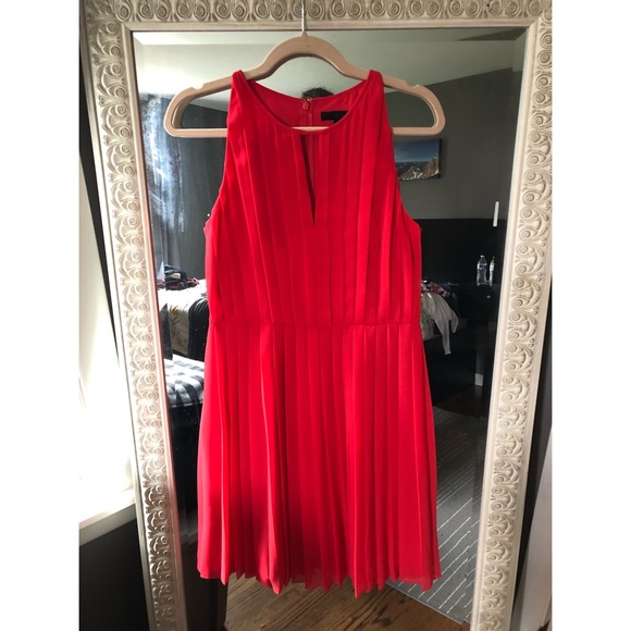 J. Crew Pleated Chiffon Dress - Picture 2 of 5